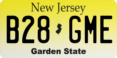 NJ license plate B28GME