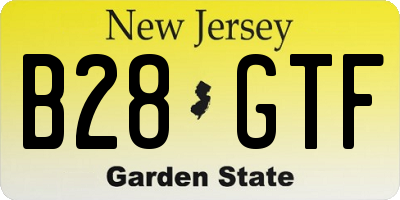 NJ license plate B28GTF