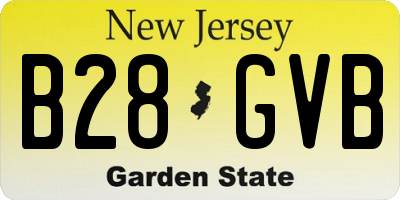 NJ license plate B28GVB
