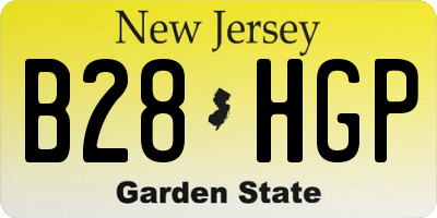 NJ license plate B28HGP