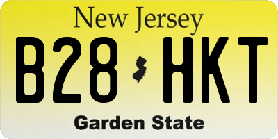 NJ license plate B28HKT