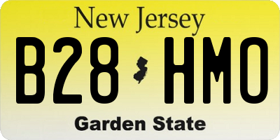 NJ license plate B28HMO