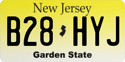 NJ license plate B28HYJ