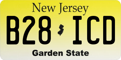 NJ license plate B28ICD