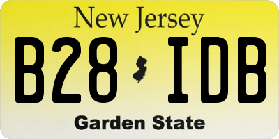 NJ license plate B28IDB