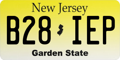 NJ license plate B28IEP