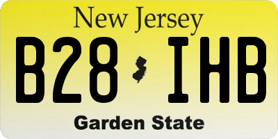 NJ license plate B28IHB