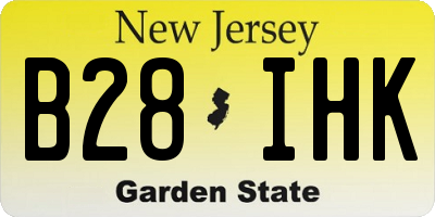 NJ license plate B28IHK