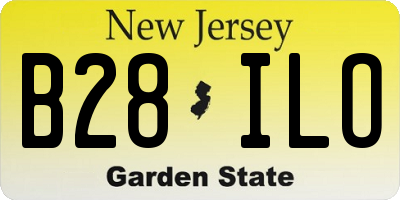 NJ license plate B28ILO