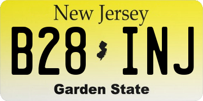 NJ license plate B28INJ