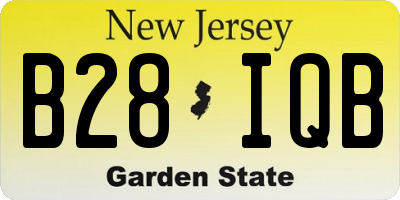 NJ license plate B28IQB