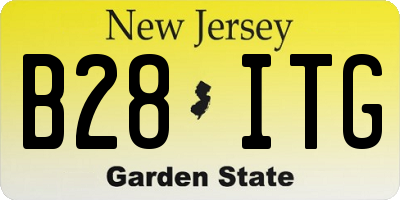 NJ license plate B28ITG