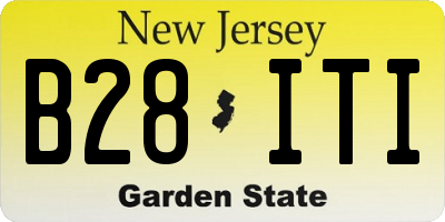 NJ license plate B28ITI