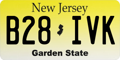 NJ license plate B28IVK