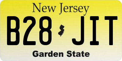 NJ license plate B28JIT