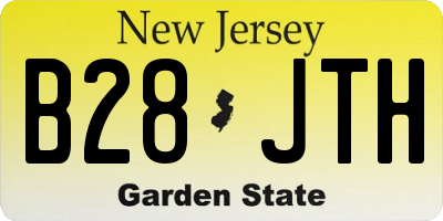 NJ license plate B28JTH