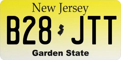 NJ license plate B28JTT