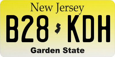 NJ license plate B28KDH