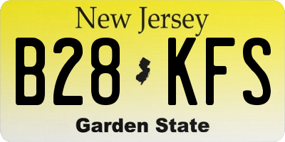 NJ license plate B28KFS