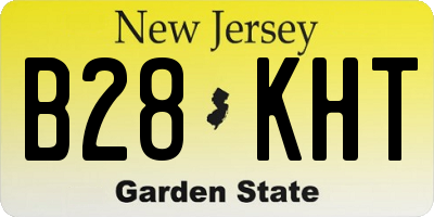 NJ license plate B28KHT