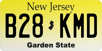 NJ license plate B28KMD
