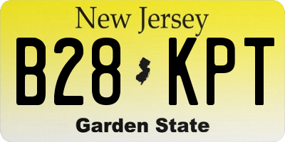 NJ license plate B28KPT