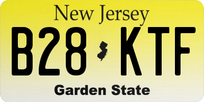 NJ license plate B28KTF