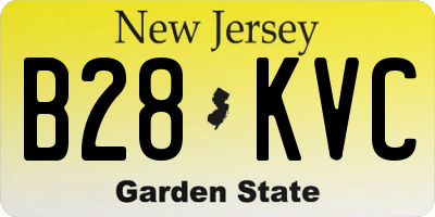 NJ license plate B28KVC