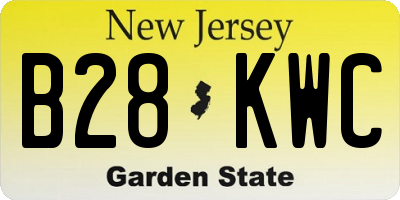NJ license plate B28KWC
