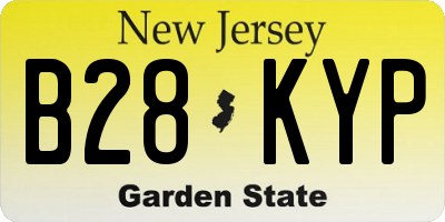 NJ license plate B28KYP