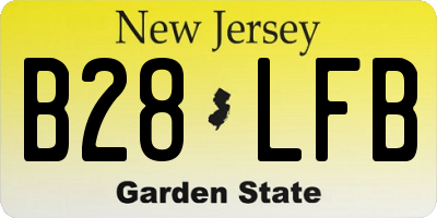 NJ license plate B28LFB
