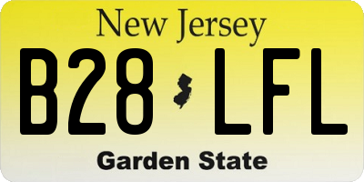 NJ license plate B28LFL