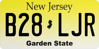 NJ license plate B28LJR