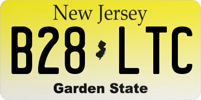 NJ license plate B28LTC