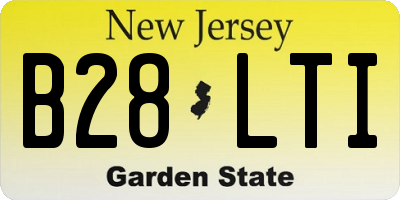 NJ license plate B28LTI