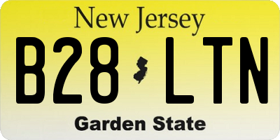 NJ license plate B28LTN