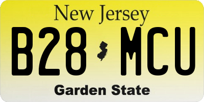 NJ license plate B28MCU