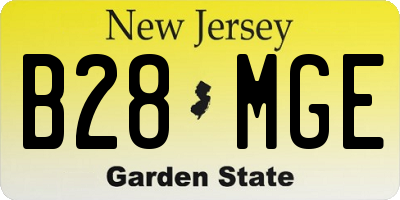 NJ license plate B28MGE