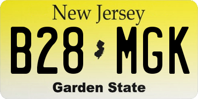 NJ license plate B28MGK