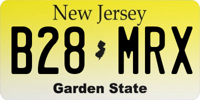 NJ license plate B28MRX