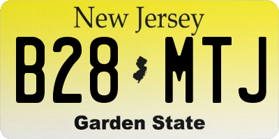 NJ license plate B28MTJ