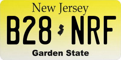 NJ license plate B28NRF