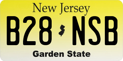 NJ license plate B28NSB