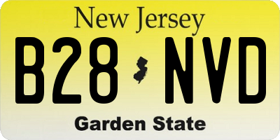 NJ license plate B28NVD