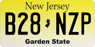 NJ license plate B28NZP