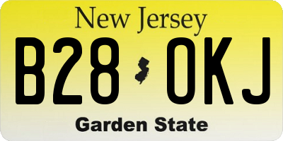 NJ license plate B28OKJ