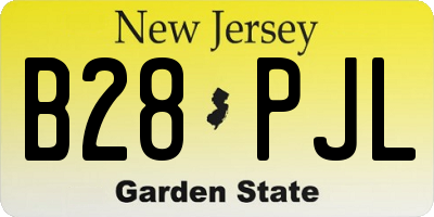 NJ license plate B28PJL
