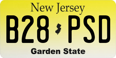 NJ license plate B28PSD