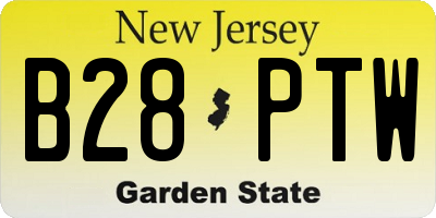 NJ license plate B28PTW