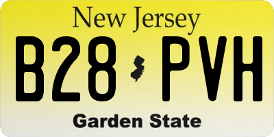 NJ license plate B28PVH
